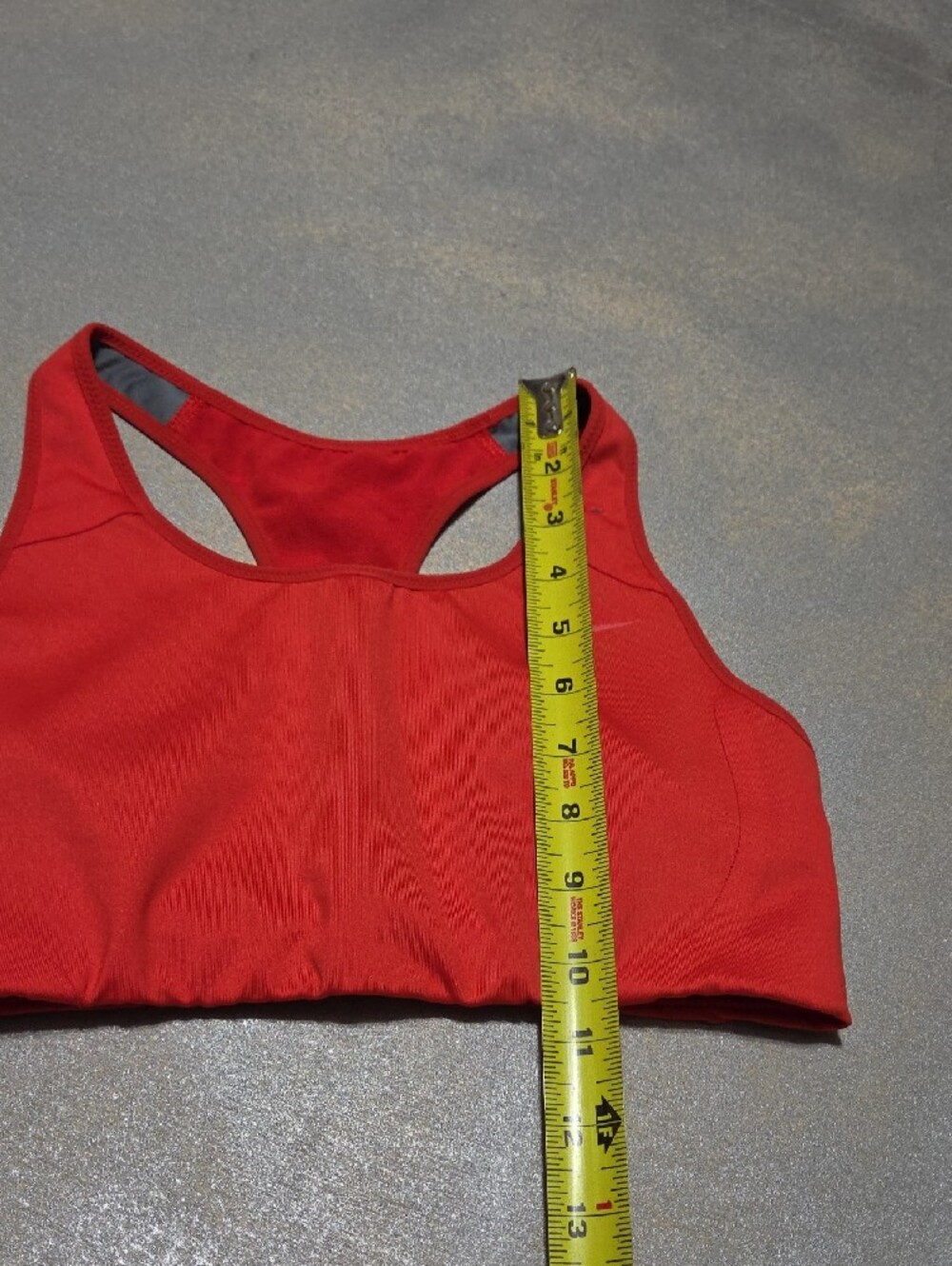 Nike Red Racerback Sports Bra with Subtle Swoosh - Picture 4 of 10